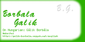 borbala galik business card
